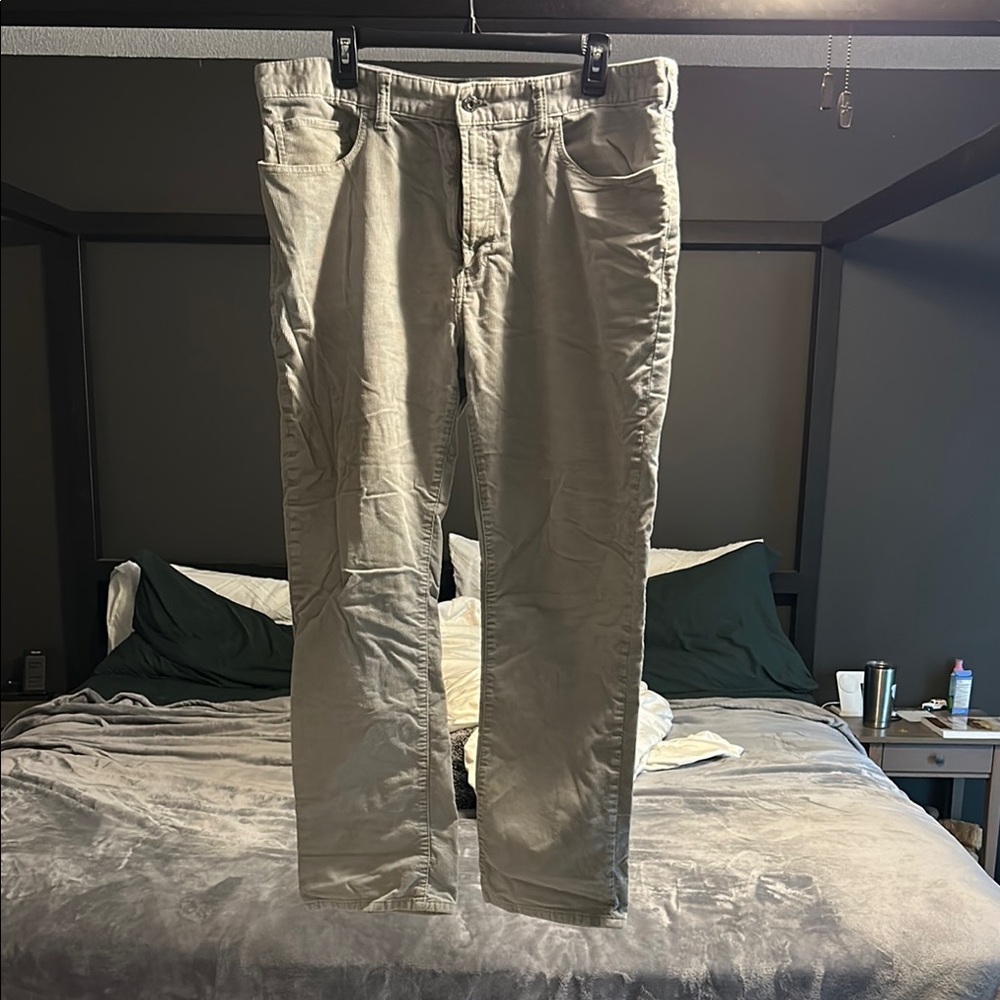 Men's Grayish Corduroy Pants Size 36x30